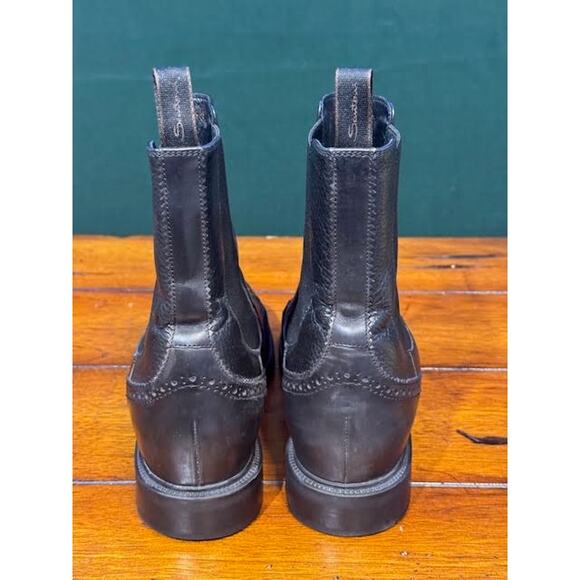 Women's Santoni leather wingtip chelsea boots size 38 euro - US 7.5 - Picture 3 of 7